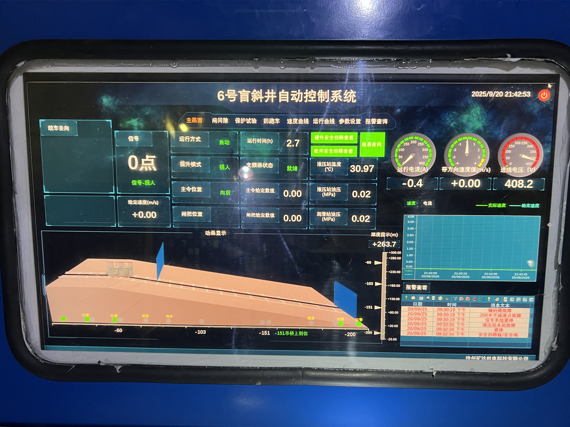 廣西 6號盲斜井自動控制系統